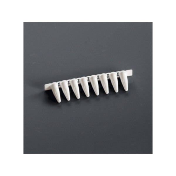 White, 0.2mL PCR 8-strip tubes